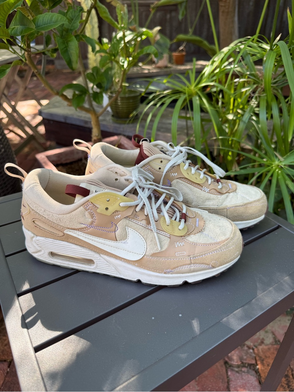 Serena Williams X Nike Collab Air Max Beige and White Trainers